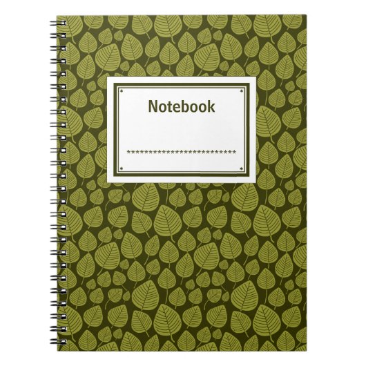 Carnet Étiqueté - Nuances d'olive 04 (Devant)