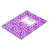 Carnet Étiqueté - Violet sur blanc (Côté gauche)