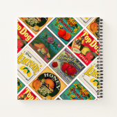 Carnet Étiquette alimentaire vintage Motif Recette person (Dos)