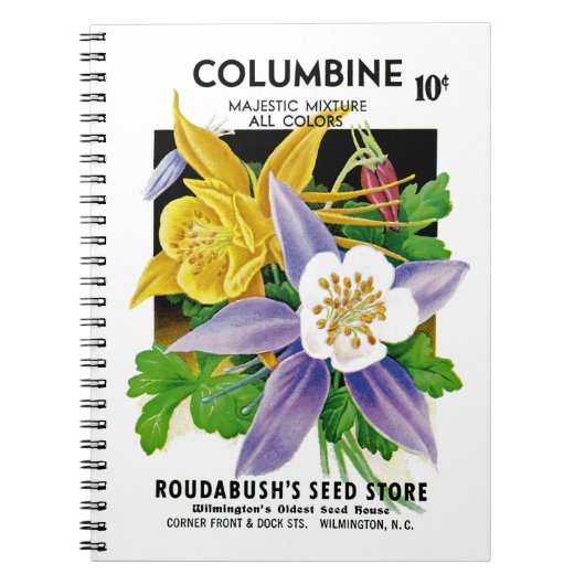 Carnet Étiquette Columbine Seed Packet (Devant)