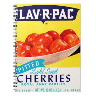 Carnet étiquette de cerises en laine Flav-R-Pac 1930
