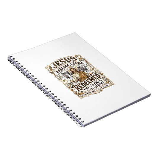 Carnet Étiquette de code-barres Jésus Rédimé Jésus Code-b (Côté Droit)