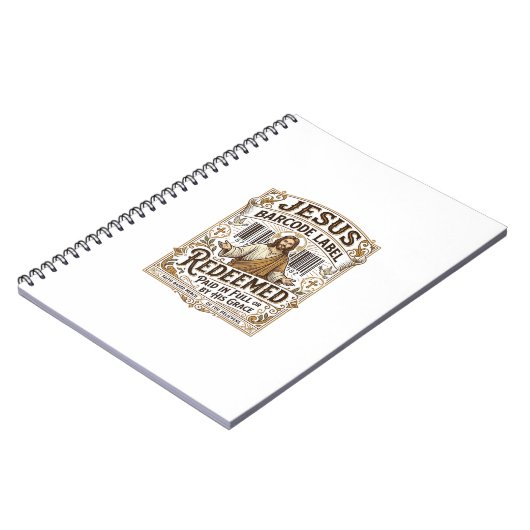 Carnet Étiquette de code-barres Jésus Rédimé Jésus Code-b (Côté gauche)