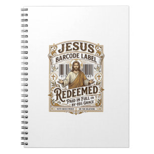 Carnet Étiquette de code-barres Jésus Rédimé Jésus Code-b