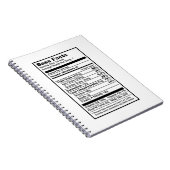 Carnet "Étiquette de l'information nutritionnelle " bas (Côté Droit)