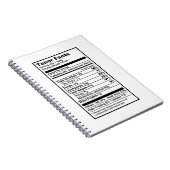 Carnet "Étiquette de l'information nutritionnelle " de (Côté Droit)