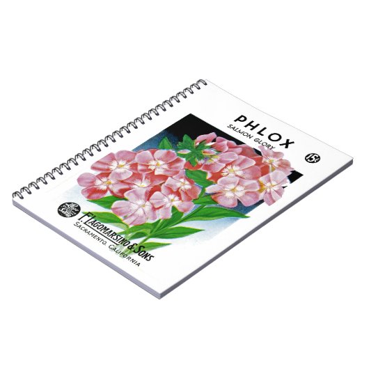 Carnet Étiquette de paquets de semences Phlox (Côté gauche)