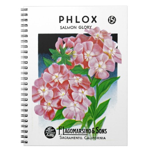 Carnet Étiquette de paquets de semences Phlox (Devant)