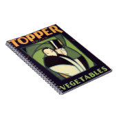 Carnet Étiquette de topper végétal vintage, Art Déco Roma (Côté Droit)