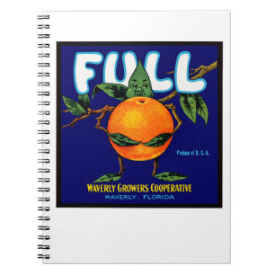 Carnet Étiquette d'oranges de marque complète