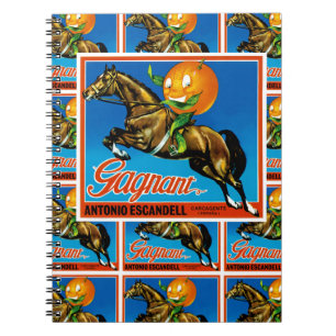 Carnet Étiquette orange Gagnant
