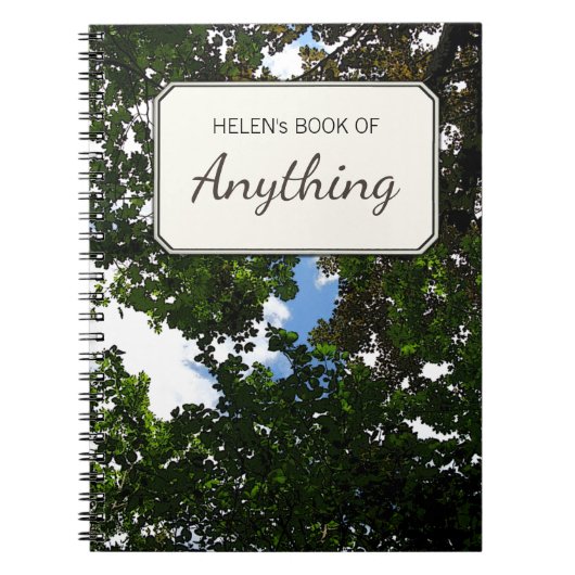 Carnet Étiquette personnalisé par motif botanique de (Devant)