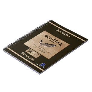 Carnet Étiquette Saumon vintage Kodiak (Poisson)