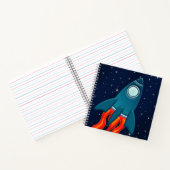 Carnet Étiquettes de faveur de carte postale de fusée (Intérieur)