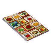 Carnet Étiquettes végétariens vintages conserve de fruits (Côté Droit)