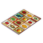 Carnet Étiquettes végétariens vintages conserve de fruits (Côté gauche)