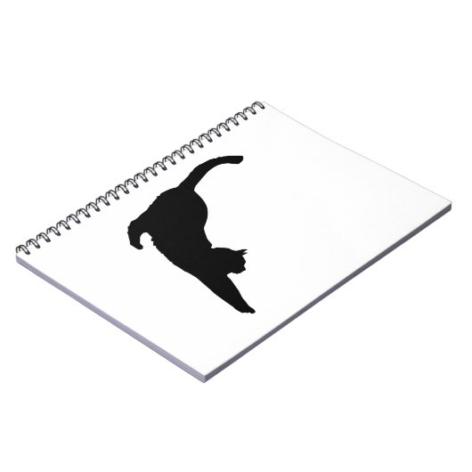 Carnet Étirage de la silhouette de chat noir (Côté gauche)