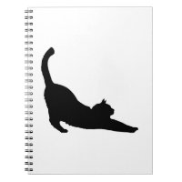 Étirage de la silhouette de chat noir