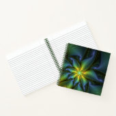 Carnet Etoile Abstraite, Bleu brillant Vert Or Fractal Ar (Intérieur)