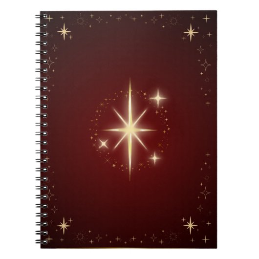 Carnet Étoile bordeaux (Devant)