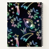Carnet étoile de fusée néon (Dos)