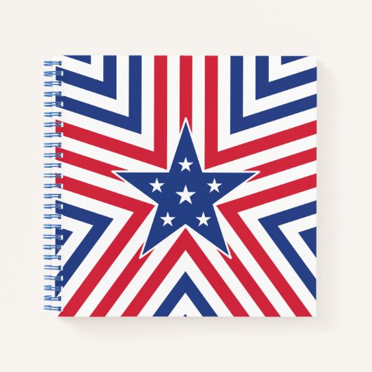 Carnet Étoile de la Liberté (Rayures) (Devant)