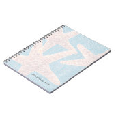 Carnet Étoile de mer blanche et toile de jute bleue perso (Côté gauche)