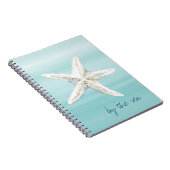 Carnet Étoile de mer bleu aqua blanc (Côté Droit)