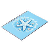 Carnet Étoile de mer en bleu (Côté gauche)