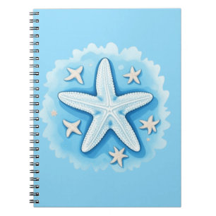 Carnet Étoile de mer en bleu
