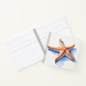 Carnet Étoile de mer et silhouette bleue (Intérieur)
