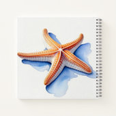 Carnet Étoile de mer et silhouette bleue (Dos)