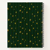 Carnet Étoile de Noël verte jaune rayée de vacances (Dos)
