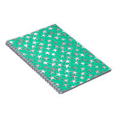 Carnet Étoiles argentées sur turquoise (Côté Droit)