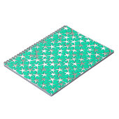 Carnet Étoiles argentées sur turquoise (Côté gauche)