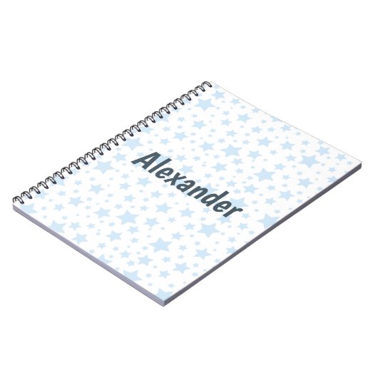 Carnet Étoiles bleues cool (Côté gauche)