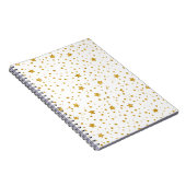 Carnet Étoiles célestes blanches et or modernes (Côté Droit)