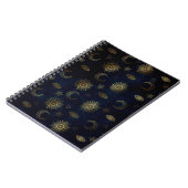 Carnet Étoiles célestes Blue Gold Sun Moon (Côté gauche)