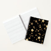 Carnet Étoiles célestes noires et d'or et Pois (Intérieur)