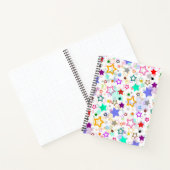 Carnet Étoiles colorées blanches (Intérieur)