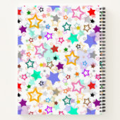 Carnet Étoiles colorées blanches (Dos)