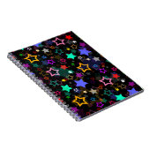 Carnet Étoiles Colorées Noir (Côté Droit)