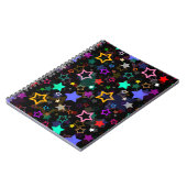 Carnet Étoiles Colorées Noir (Côté gauche)