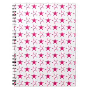 Carnet étoiles colorées sans faille motif, étoiles roses
