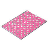 Carnet Étoiles d'argent sur fuchsia rose (Côté gauche)