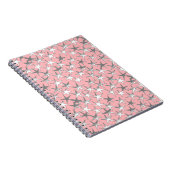 Carnet Étoiles d'argent, sur rose coquille (Côté Droit)
