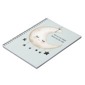 Carnet Étoiles de ciel bleu Lune heureuse Cils (Côté gauche)