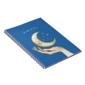 Carnet Étoiles de Lune Bleue Main Or (Côté Droit)