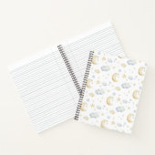 Carnet Etoiles de lune d'aquarelle et Motif de nuage (Intérieur)