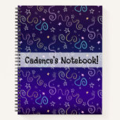 Carnet Étoiles de Parties scintillant - Faux Motif (Devant)